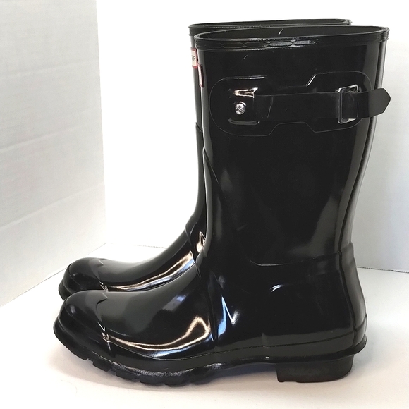 Hunter Rain Boots Original Short Gloss sz 9 - Picture 4 of 11